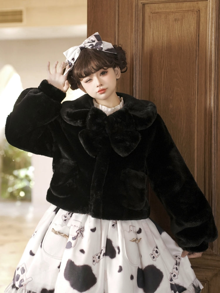 Short Fleece Ribbon Jacket EIY0053