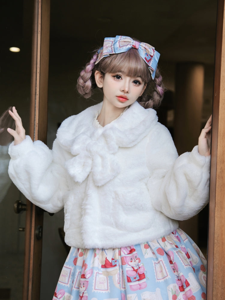 Short Fleece Ribbon Jacket EIY0053