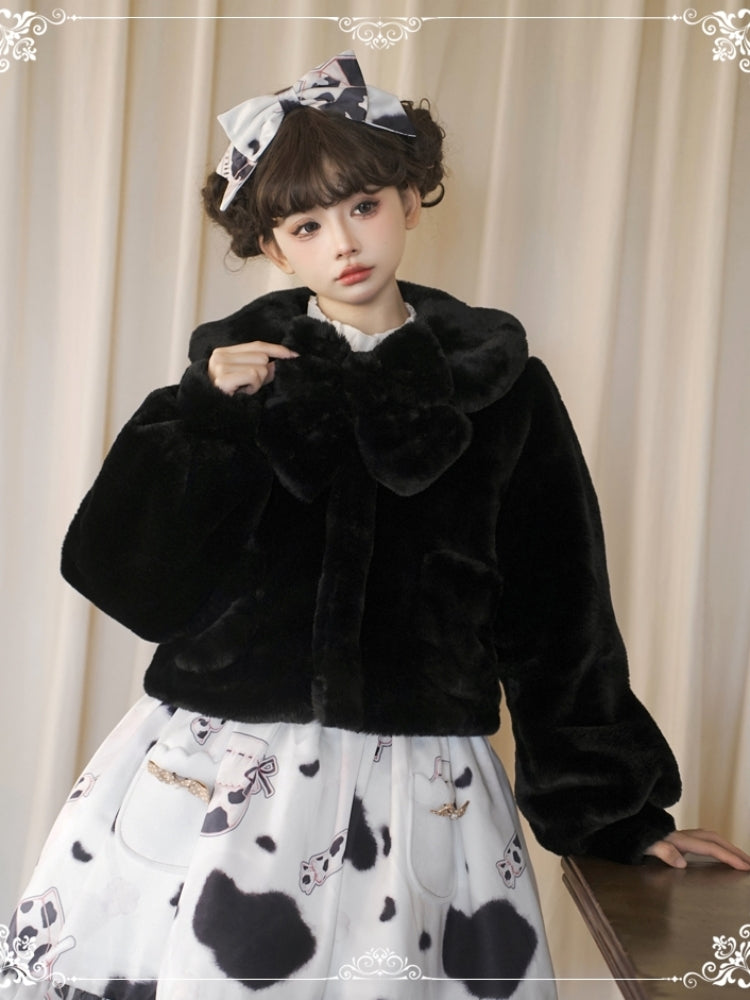 Short Fleece Ribbon Jacket EIY0053