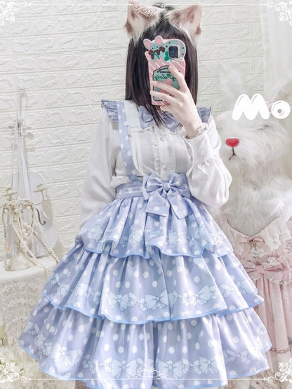 Polka Dot 3-Tiered Lolita Skirt EIY0056