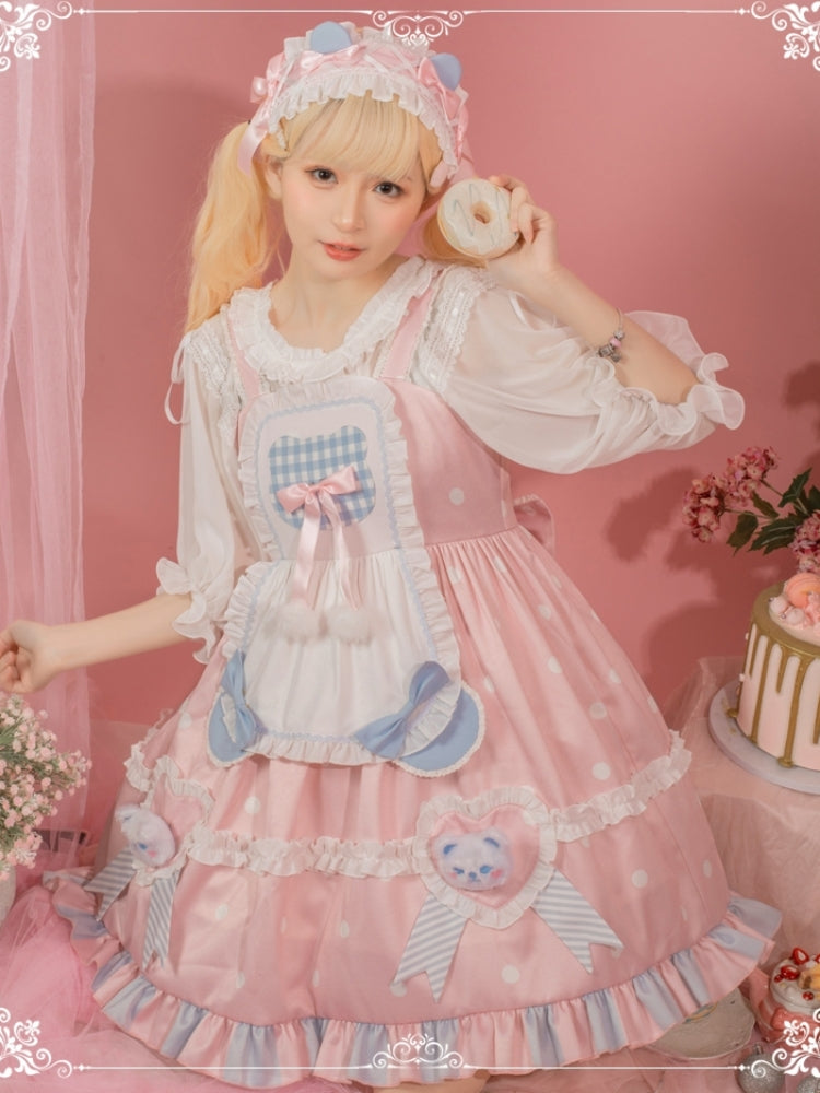 Bear Sweet Pink Frill Dress EIY0079