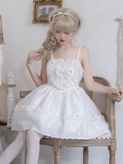 Big Ribbon Camisole White Dress EIY0057