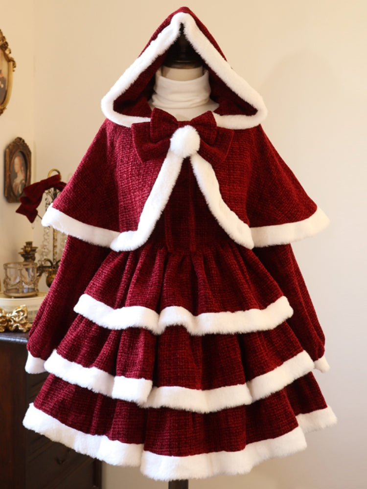 Christmas Lolita Wine Red Dress EIY0063