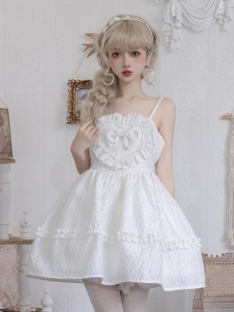 Big Ribbon Camisole White Dress EIY0057