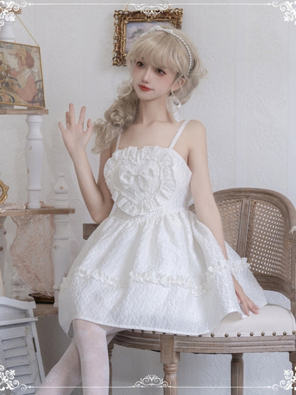 Big Ribbon Camisole White Dress EIY0057