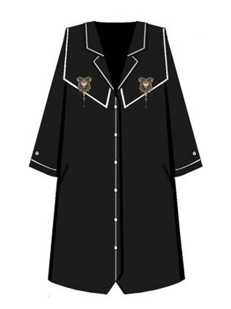 College-Style Loose Dark Coat EIY0066