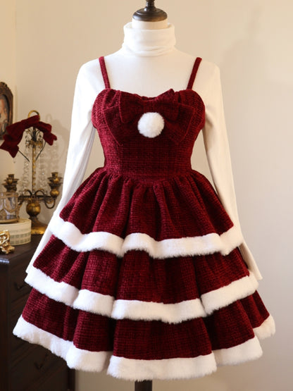 Christmas Lolita Wine Red Dress EIY0063