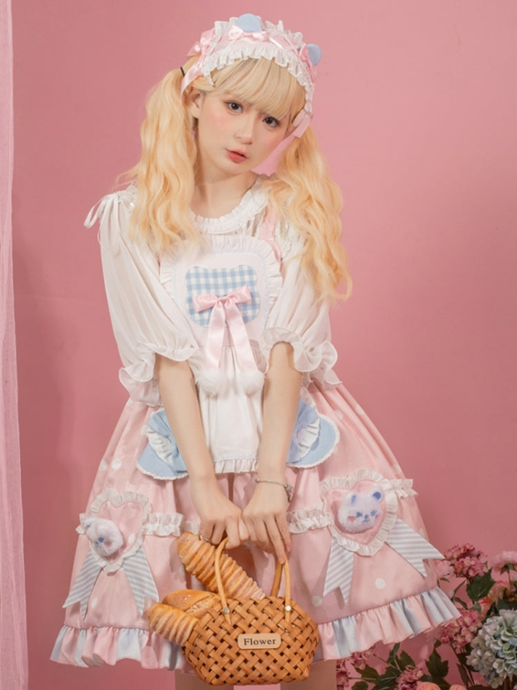 Bear Sweet Pink Frill Dress EIY0079