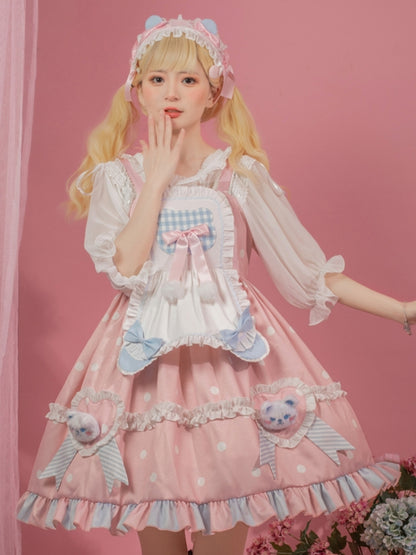 Bear Sweet Pink Frill Dress EIY0079