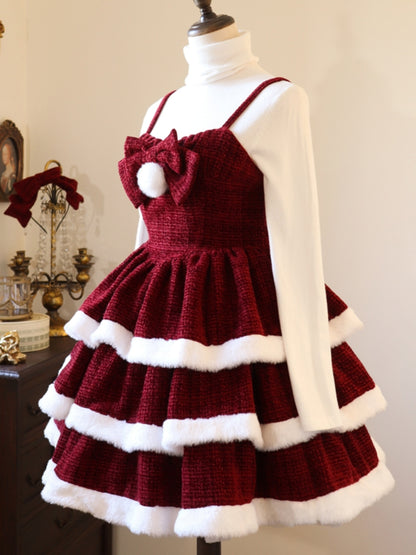 Christmas Lolita Wine Red Dress EIY0063