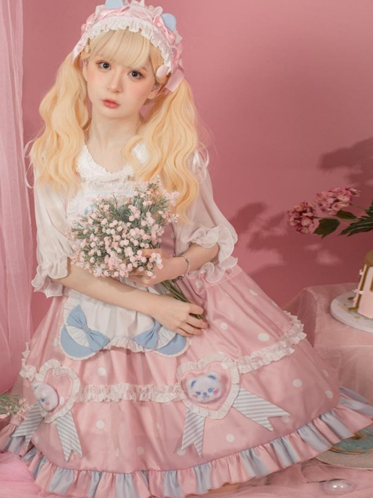 Bear Sweet Pink Frill Dress EIY0079