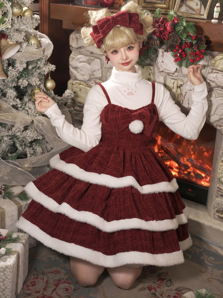 Christmas Lolita Wine Red Dress EIY0063