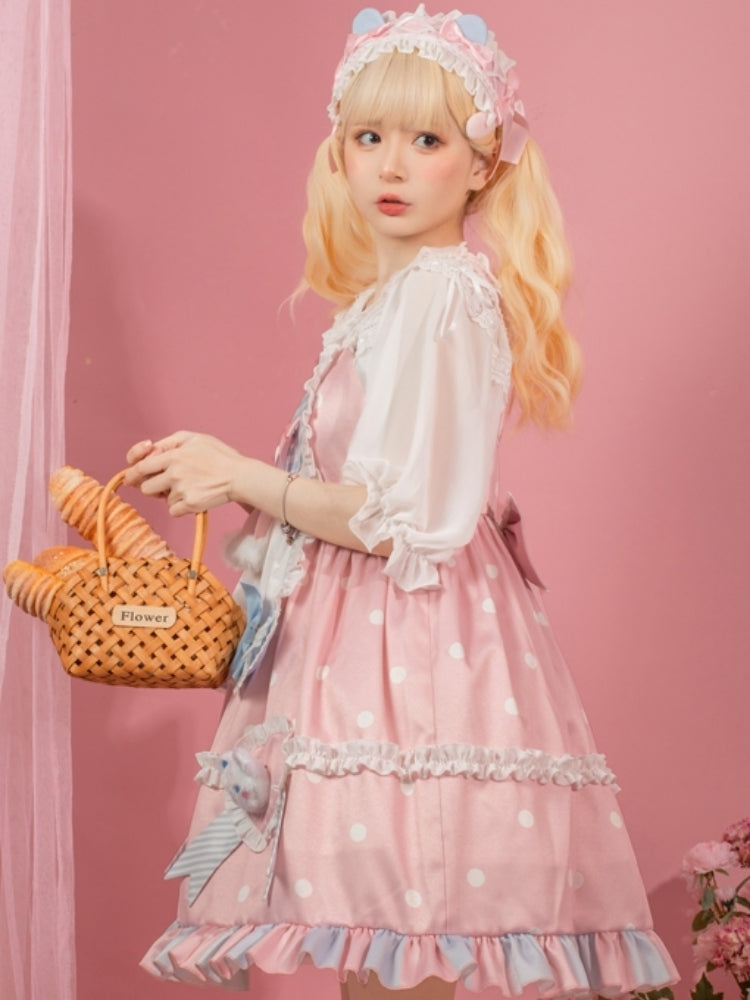 Bear Sweet Pink Frill Dress EIY0079