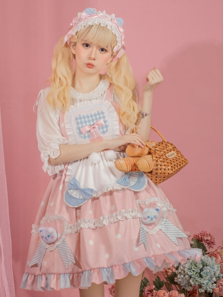 Bear Sweet Pink Frill Dress EIY0079