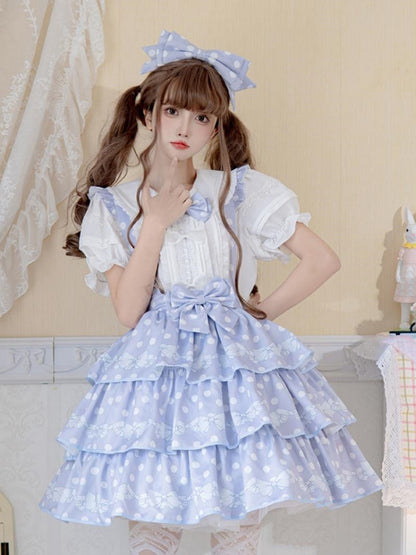 Polka Dot 3-Tiered Lolita Skirt EIY0056