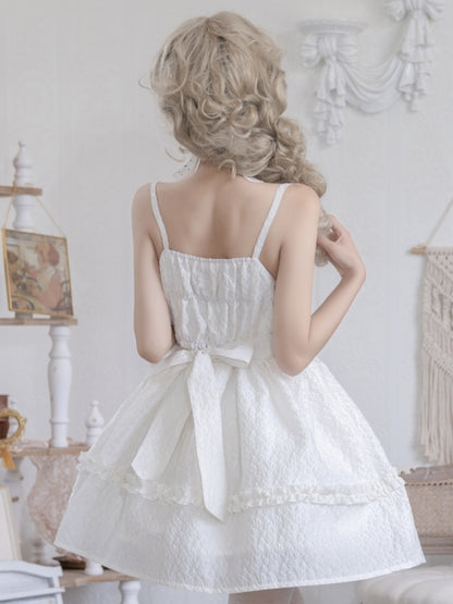 Big Ribbon Camisole White Dress EIY0057