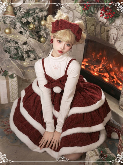 Christmas Lolita Wine Red Dress EIY0063