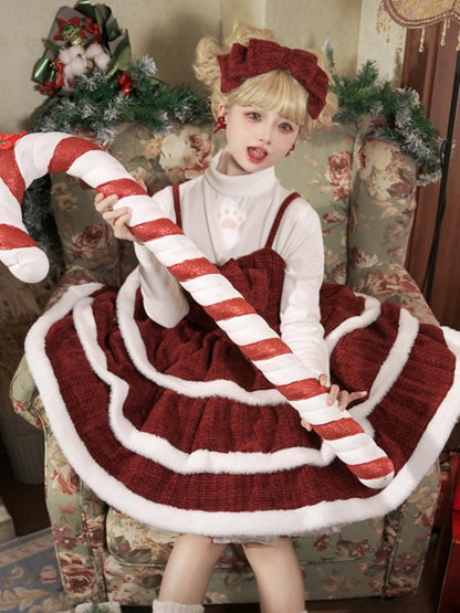 Christmas Lolita Wine Red Dress EIY0063