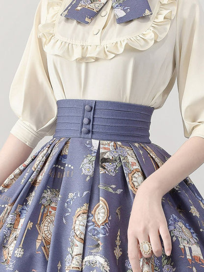 Clock Print Sweet Lolita Dress FOR0025