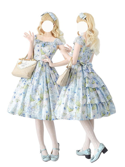 Various Pattern Elegant Retro Classic Lolita Dress + Cardigan FOR0026