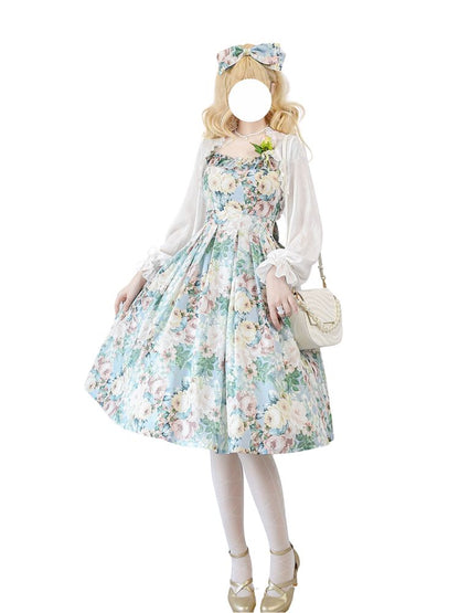 Various Pattern Elegant Retro Classic Lolita Dress + Cardigan FOR0026