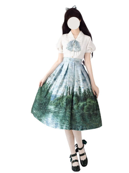 Various Landscape Print Skirts FOR0032