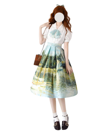 Various Landscape Print Skirts FOR0032