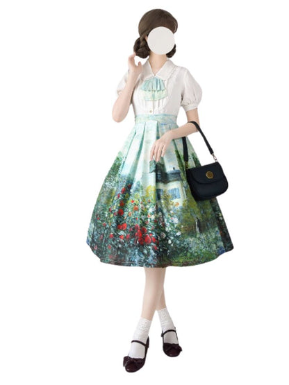 Various Landscape Print Skirts FOR0032