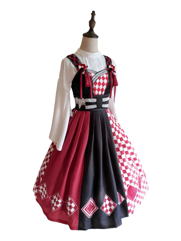 Japanese Style Black & White Lolita Dress FOR0052