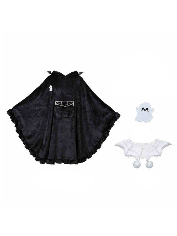 Ghost Loose-Fitting Hooded Cape WIT0264