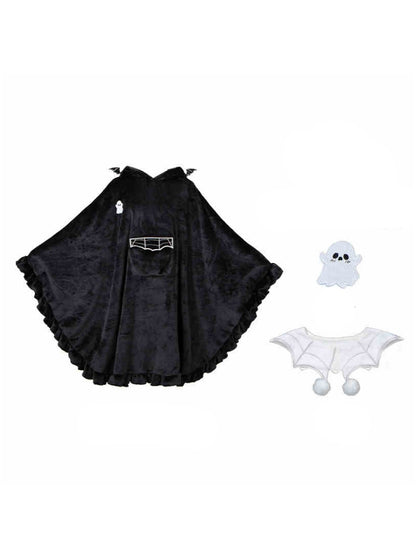 Ghost Loose-Fitting Hooded Cape WIT0264