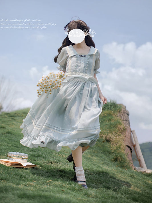 Blue Frill French Dress HUT0103