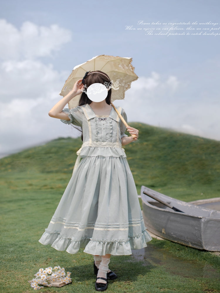 Blue Frill French Dress HUT0103