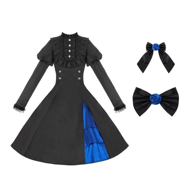 Blue and black cape of Lolita dress WIT0033