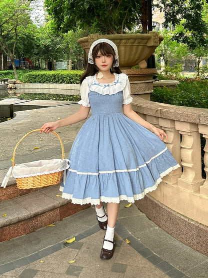 Frilly Light Blue Summer Dress LAL0034