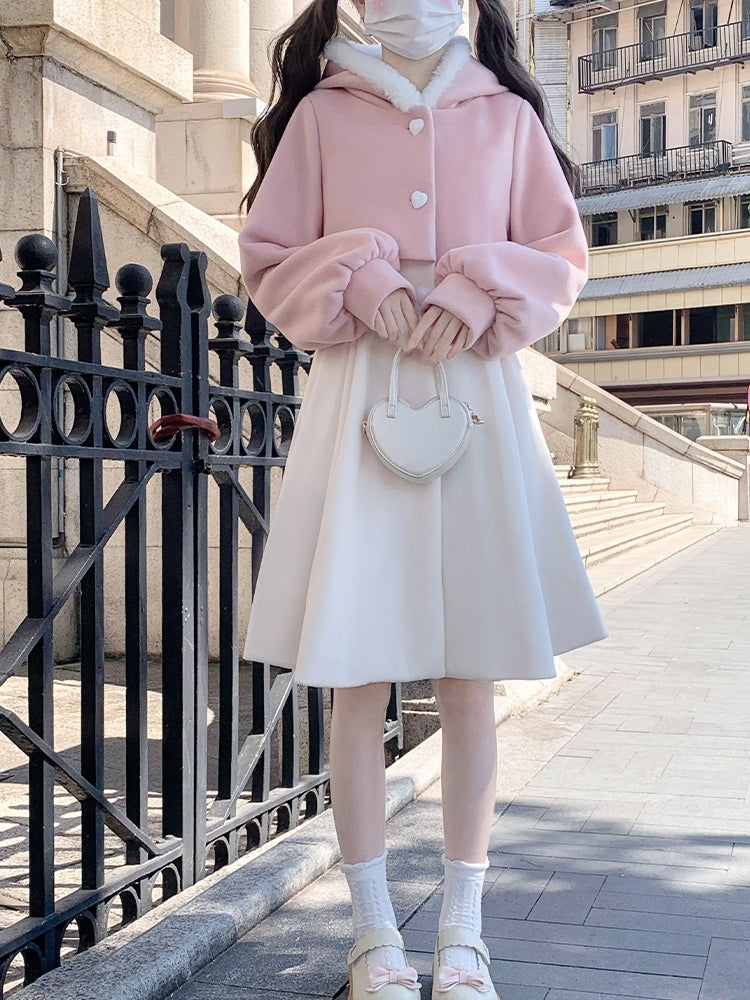 Pink Cat-Ear Coat LAL0070