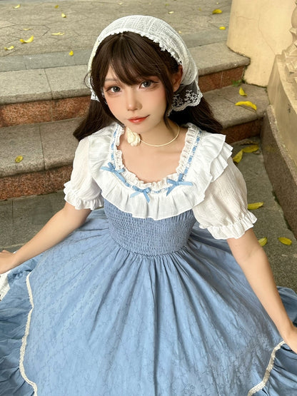 Frilly Light Blue Summer Dress LAL0034