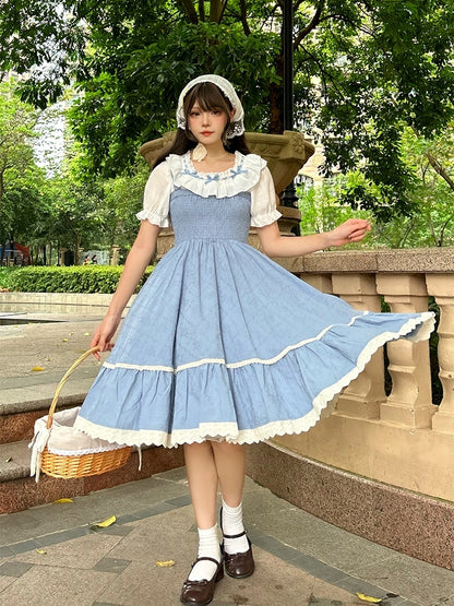 Frilly Light Blue Summer Dress LAL0034