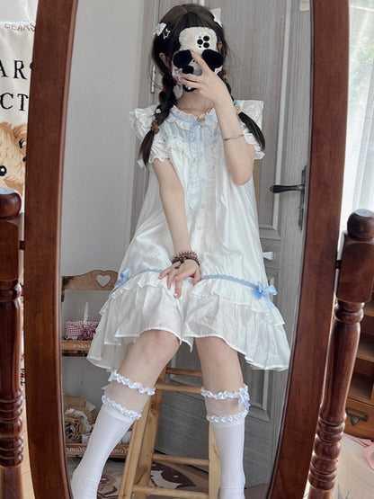 Girly Style White Mini Dress LAL0013