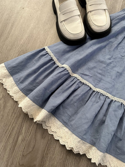 Frilly Light Blue Summer Dress LAL0034