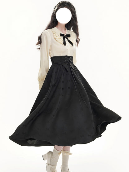 French Bell Sleeve Two-Piece with Two Skirt Lengths LAL0058