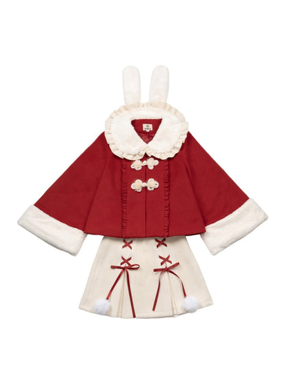 Chinese Style Red and White Two-Piece Set LAL0073