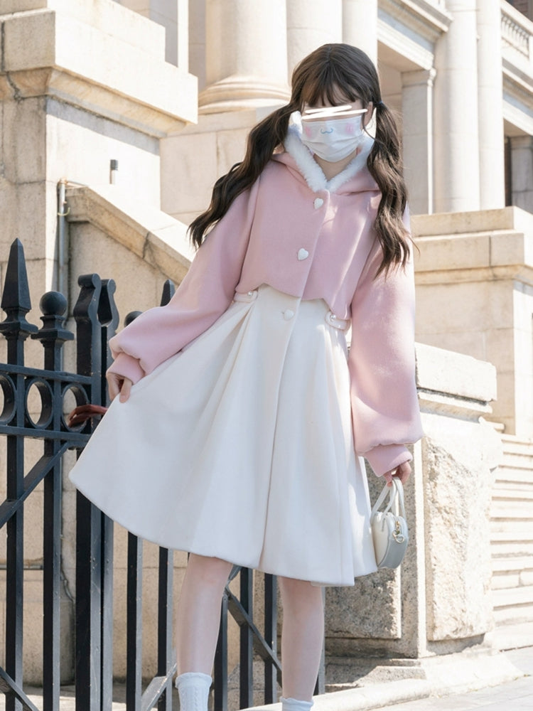 Pink Cat-Ear Coat LAL0070