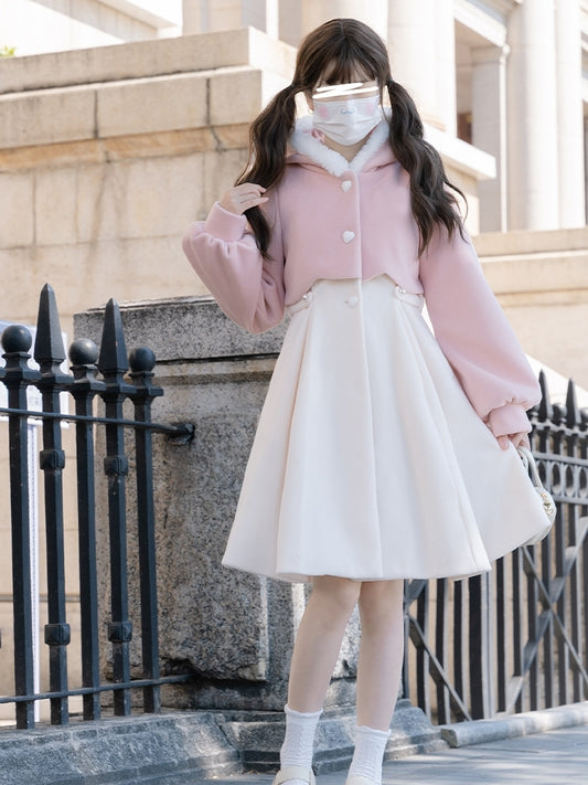 Pink Cat-Ear Coat LAL0070