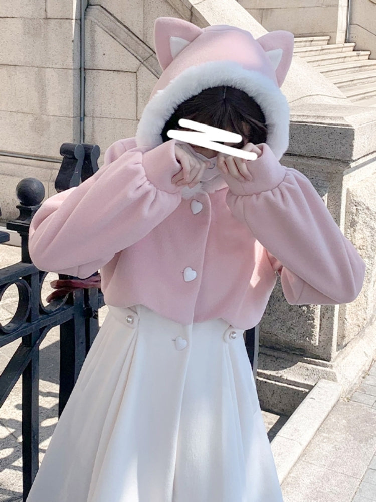 Pink Cat-Ear Coat LAL0070