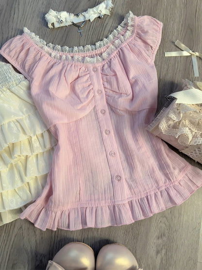 Frilled Pink Two-Piece Set LAL0081