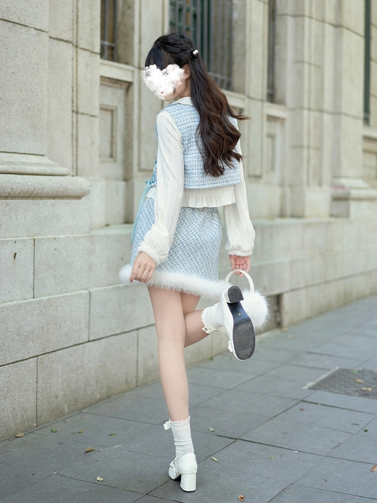 Light Blue Tweed Set-Up LAL0064