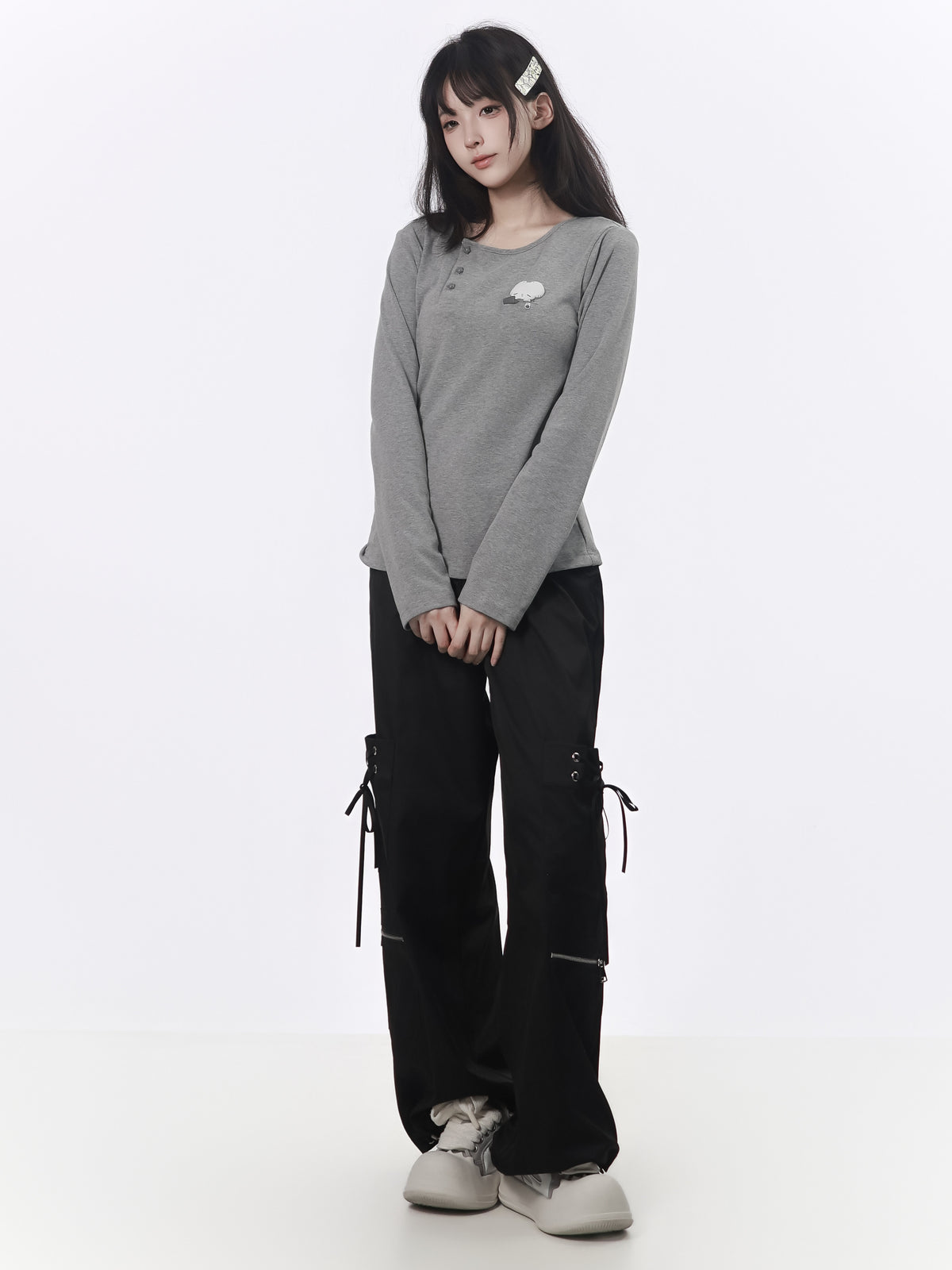 Multi Pocket Wide Leg Cargo Pants PIN0062