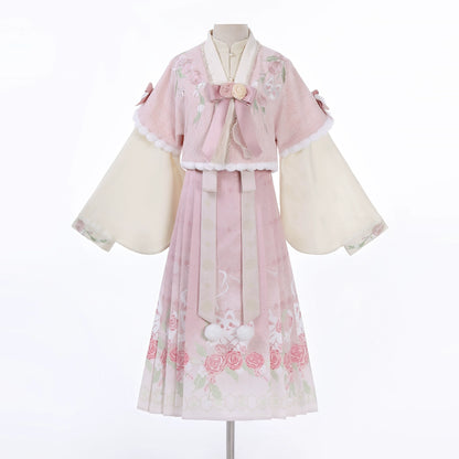 Chinese-Style Lolita Rose Cat Print Dress YOU0183