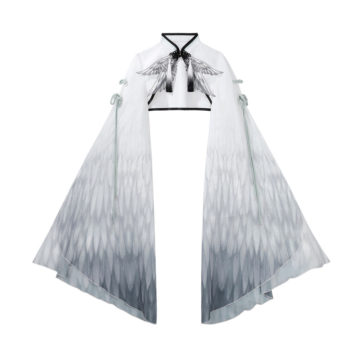 Chinese Style Magpie Feather Frog-Button Dress YOU0229